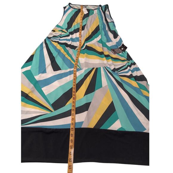 NEW AVENUE Long Maxi Dress Plus 26/28 3X Stretchy Vacation Career Travel Flowy - Picture 5 of 13